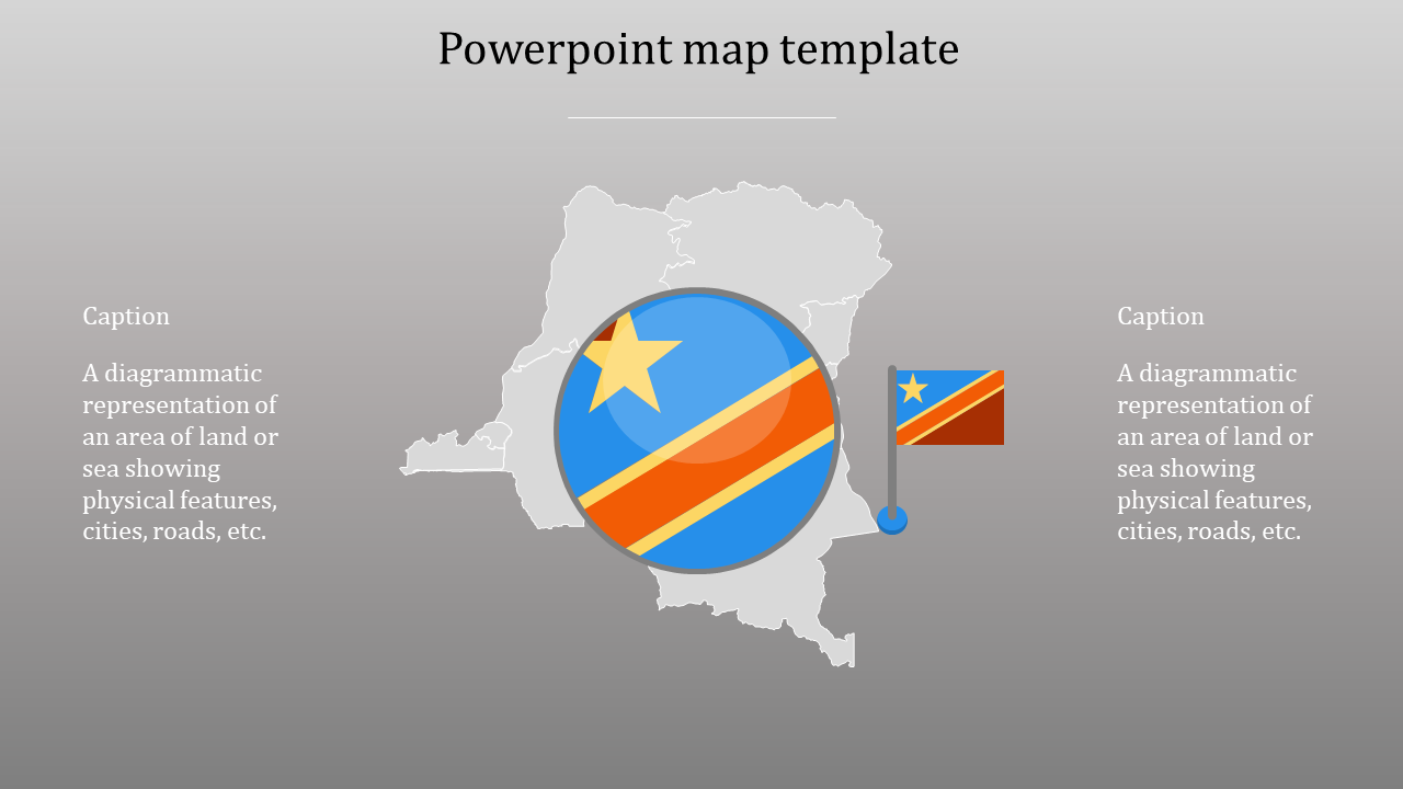 Customized PowerPoint Map Templates With Two Nodes